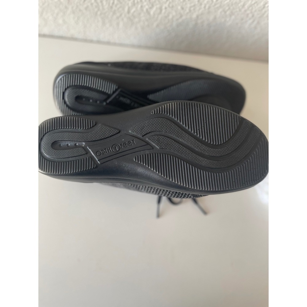 Orthofeet Coral Black Stretch Knit Walking Sneakers Womens 8 Medium - Picture 4 of 6